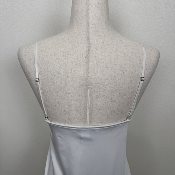 White House Black Market Top Womens XL White Lace Trim Cami Siren Fairy Coquette - Picture 7 of 12